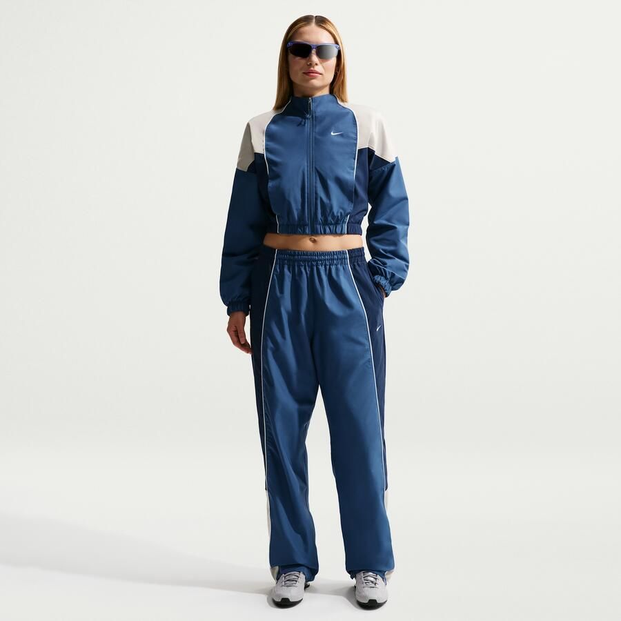 Nike Oversized trainingsbroek met middelhoge taille voor dames Blauw - Foto 4