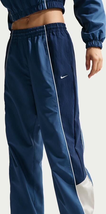 Nike Oversized trainingsbroek met middelhoge taille voor dames Blauw - Foto 3