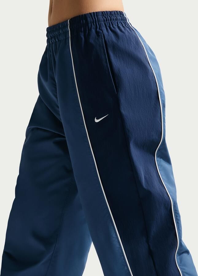 Nike Oversized trainingsbroek met middelhoge taille voor dames Blauw - Foto 2