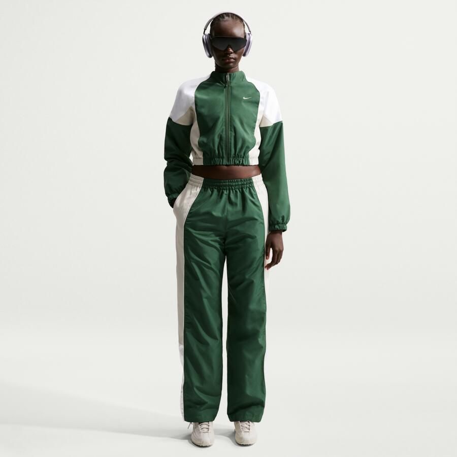 Nike Oversized trainingsbroek met middelhoge taille voor dames Groen - Foto 4