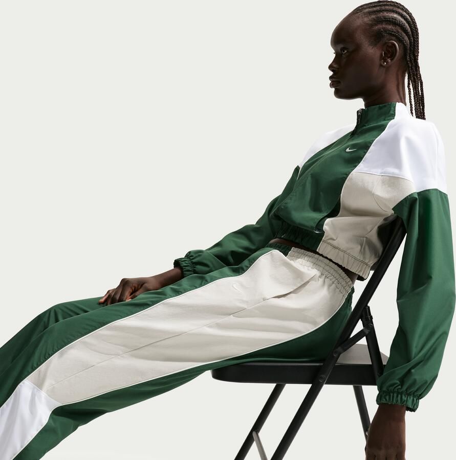 Nike Oversized trainingsbroek met middelhoge taille voor dames Groen