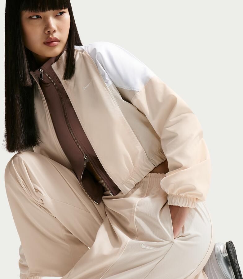 Nike Oversized trainingsbroek met middelhoge taille voor dames Wit - Foto 2