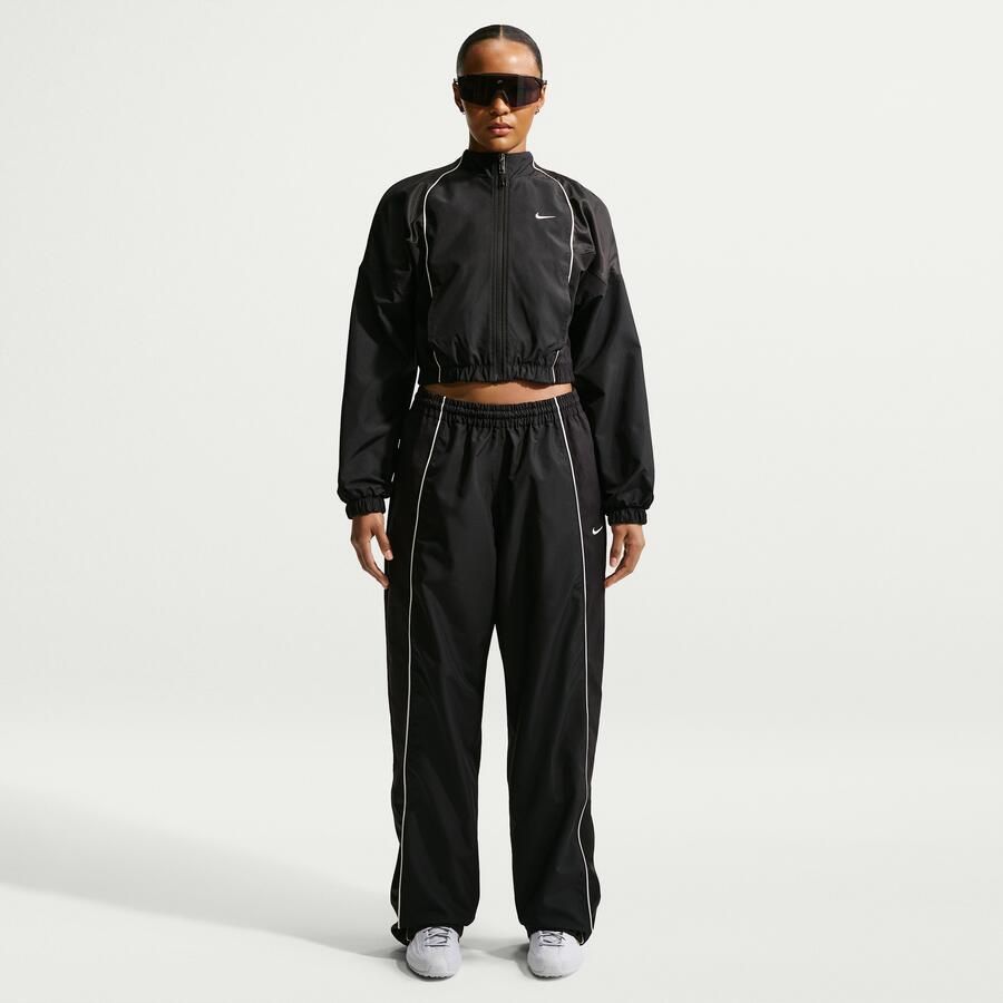 Nike Oversized trainingsbroek met middelhoge taille voor dames Zwart - Foto 4