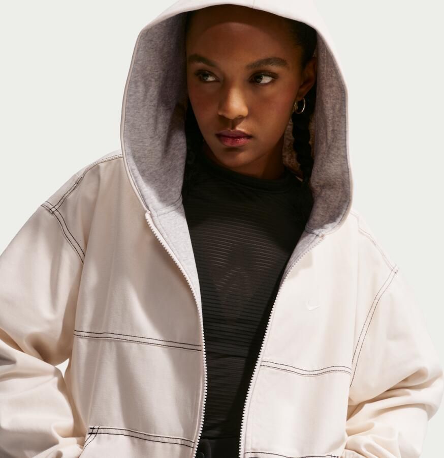 Nike oversized werkjack voor dames Wit - Foto 2