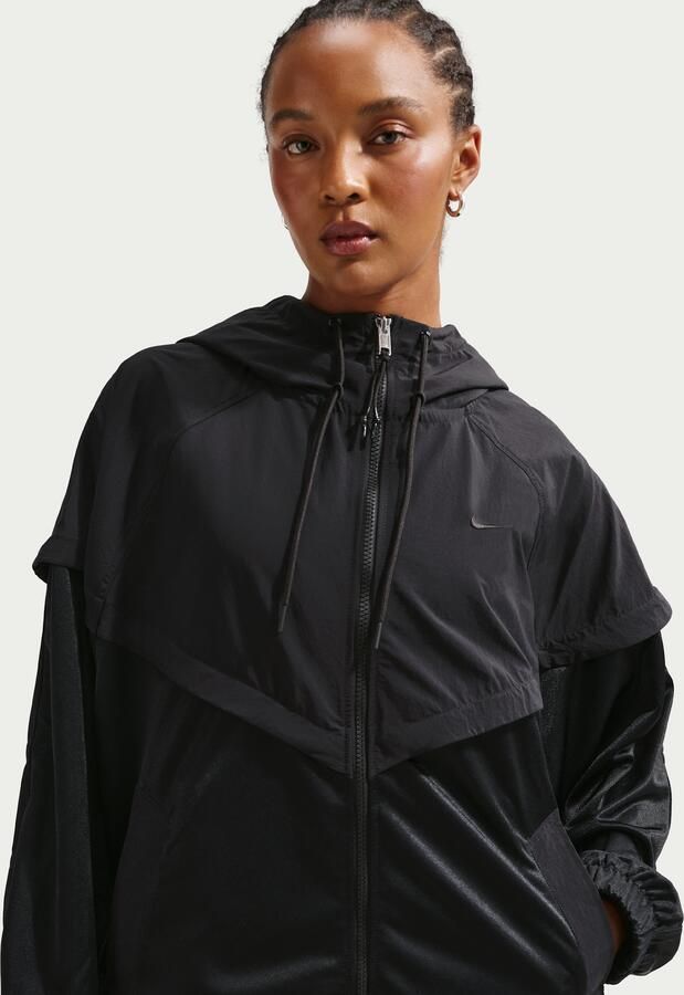 Nike oversized Windrunner damesjack Zwart - Foto 4