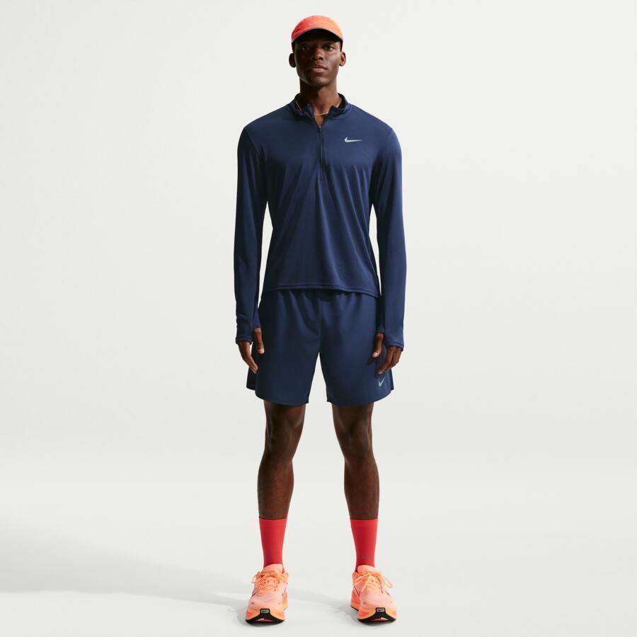 Nike Pacer Dri-FIT hardlooptop met halflange rits voor heren Blauw