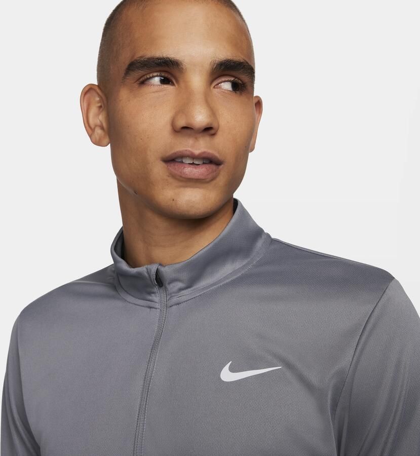 Nike Pacer Dri-FIT hardlooptop met halflange rits voor heren Grijs
