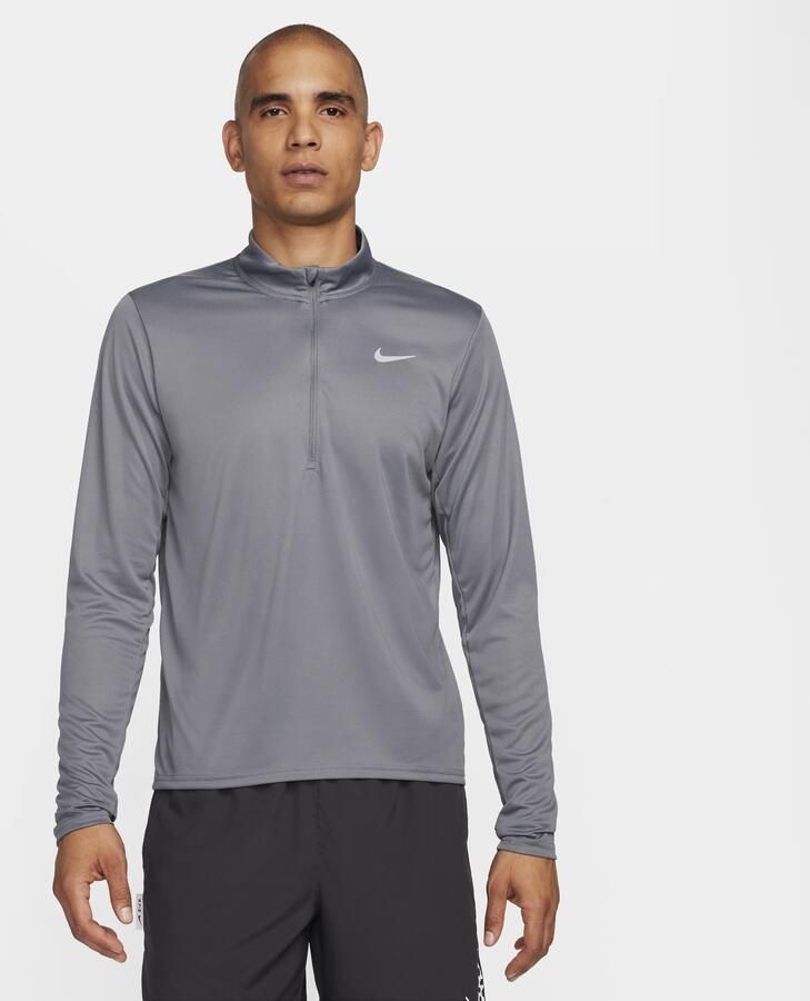Nike Pacer Dri-FIT hardlooptop met halflange rits voor heren Grijs - Foto 3