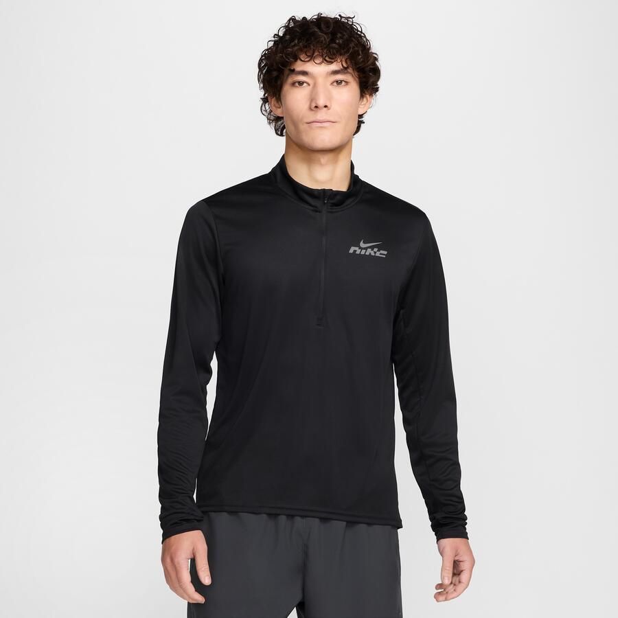 Nike Pacer Flash Dri-FIT hardlooptop met halflange rits voor heren Zwart - Foto 4