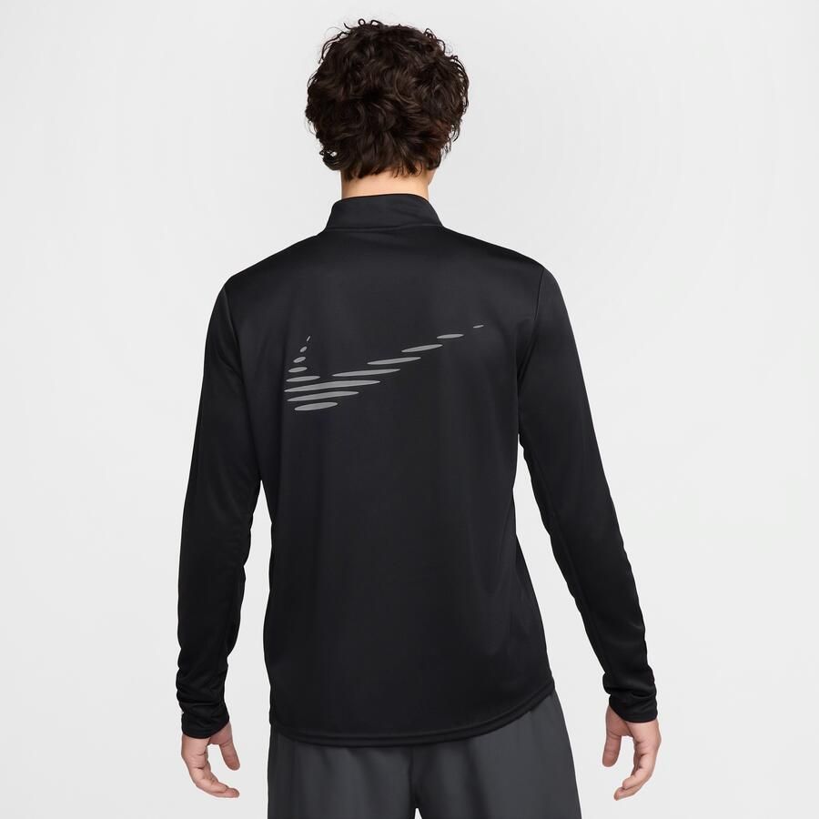 Nike Pacer Flash Dri-FIT hardlooptop met halflange rits voor heren Zwart