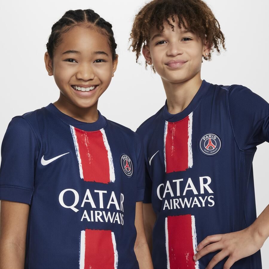 Nike Paris Saint-Germain 2024 25 Stadium Thuis Dri-FIT replicavoetbalshirt voor kids Blauw