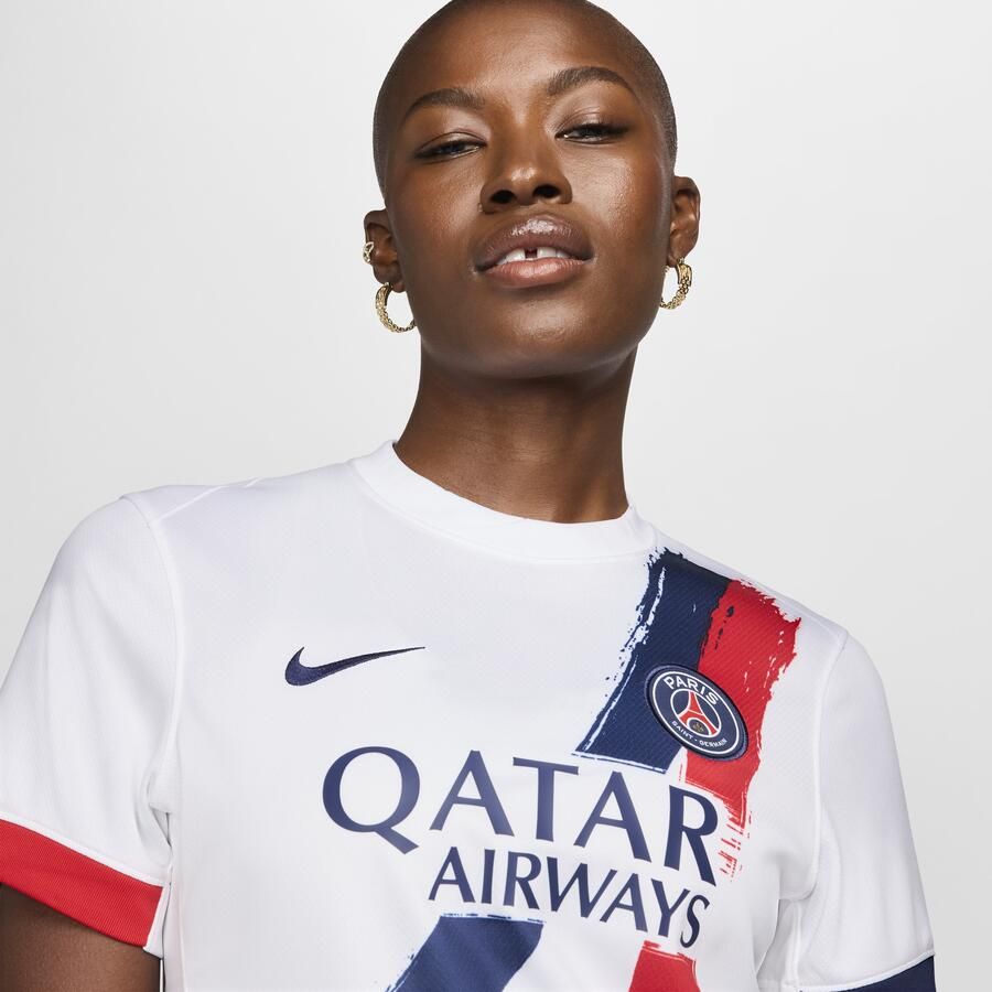 Nike Paris Saint-Germain 2024 25 Stadium Uit Dri-FIT replicavoetbalshirt voor dames Wit