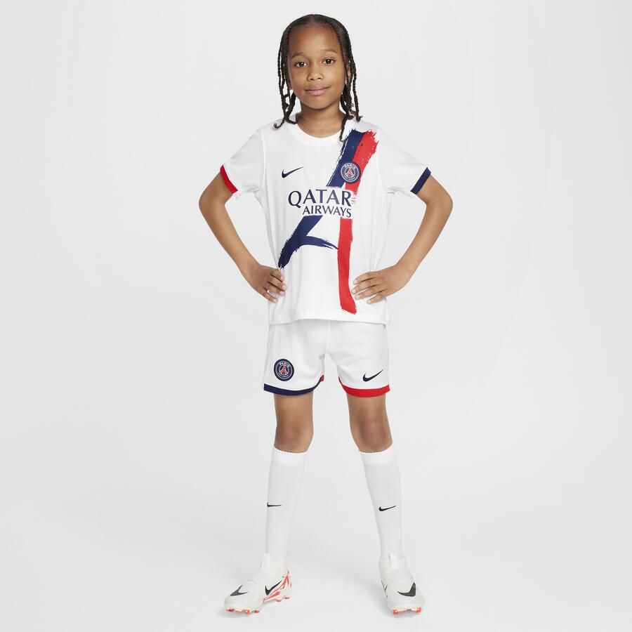 Nike Paris Saint-Germain 2024 25 Stadium Uit driedelig replica-voetbaltenue voor kleuters Wit - Foto 3