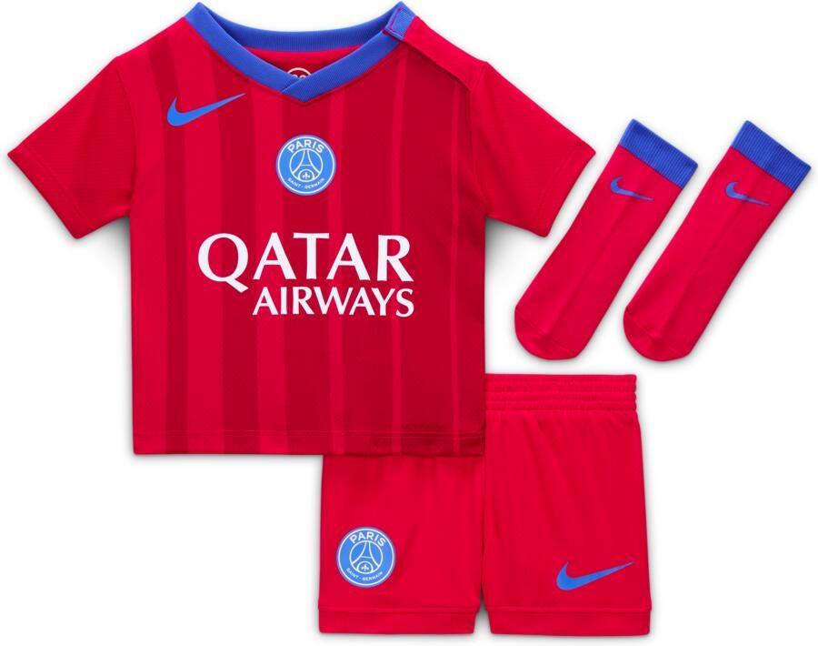 Nike Paris Saint-Germain 2025 26 Stadium Derde Total 90 driedelig replicavoetbaltenue voor baby's peuters Rood - Foto 2