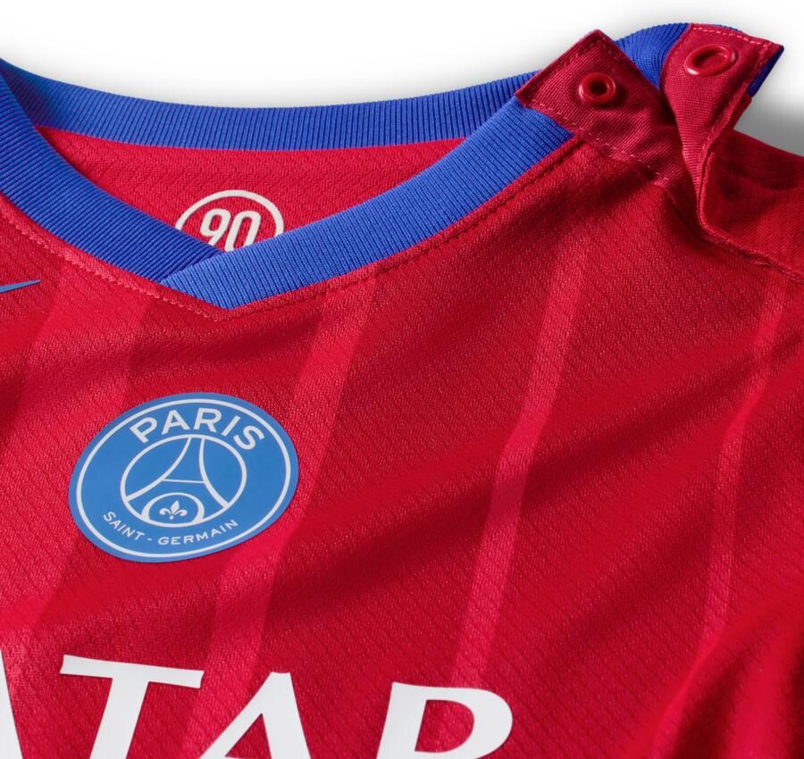 Nike Paris Saint-Germain 2025 26 Stadium Derde Total 90 driedelig replicavoetbaltenue voor baby's peuters Rood