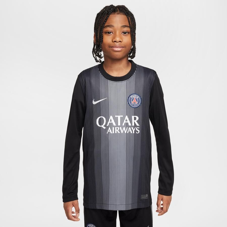 Nike Paris Saint-Germain 2025 26 Stadium Goalkeeper Dri-FIT replicavoetbalshirt met lange mouwen voor kids Zwart - Foto 4