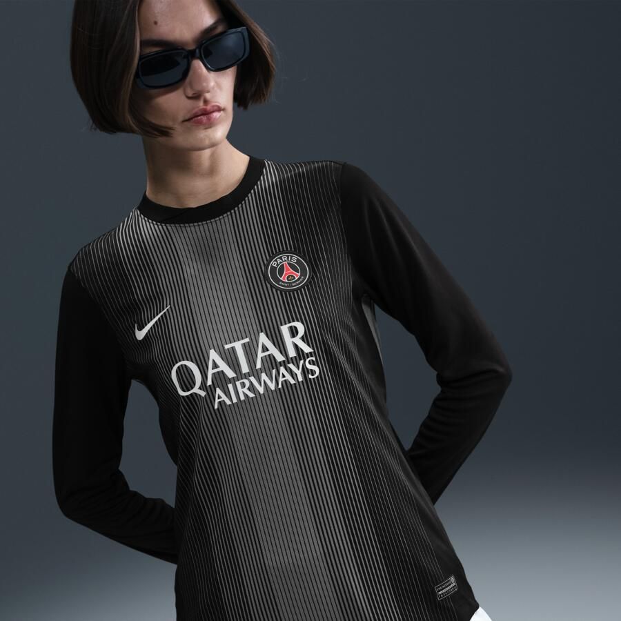 Nike Paris Saint-Germain 2025 26 Stadium Goalkeeper Dri-FIT replicavoetbalshirt met lange mouwen voor dames Zwart - Foto 4