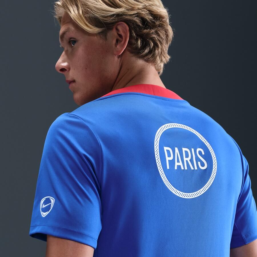 Nike Paris Saint-Germain Academy Pro Derde Dri-FIT voetbaltop met korte mouwen voor heren Blauw