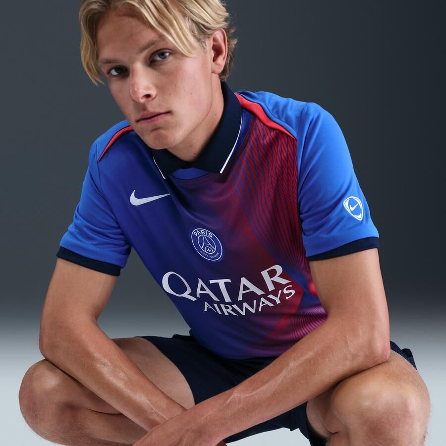 Nike Paris Saint-Germain Academy Pro Derde Dri-FIT voetbaltop met korte mouwen voor heren Blauw - Foto 2