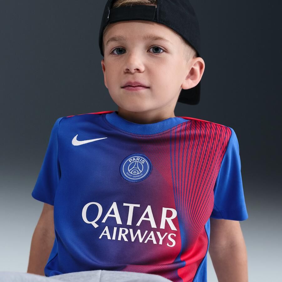Nike Paris Saint-Germain Academy Pro Derde Total 90 Dri-FIT warming-uptop met korte mouwen voor kleuters Blauw - Foto 2