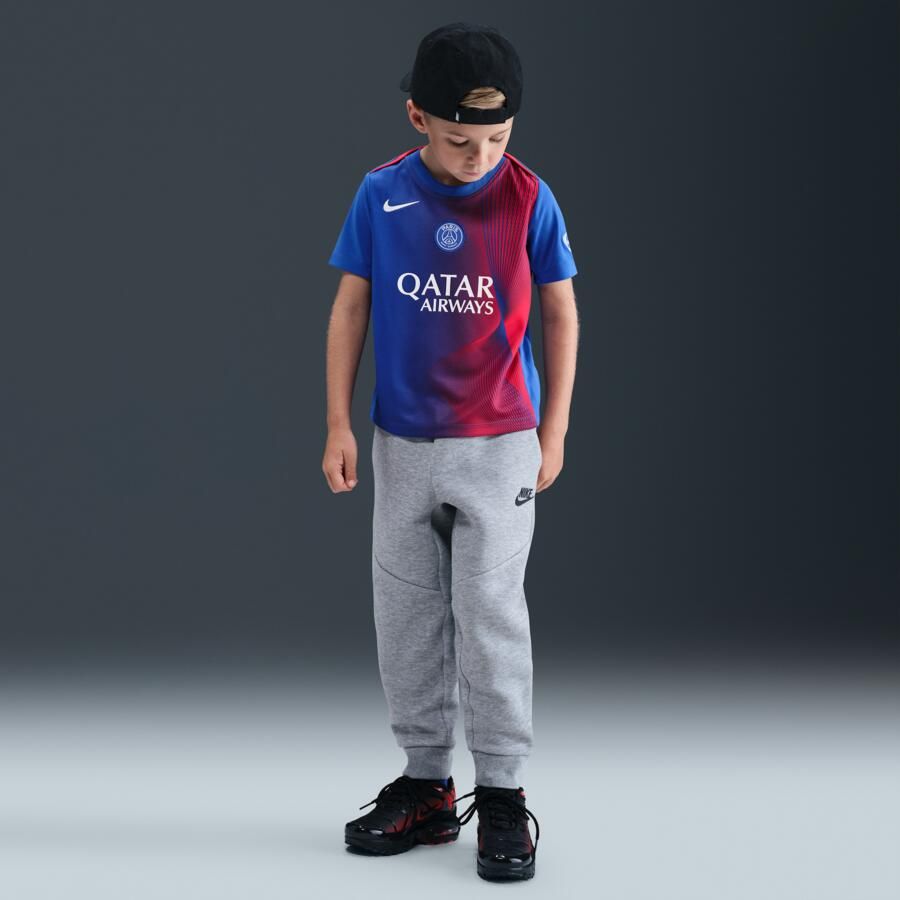 Nike Paris Saint-Germain Academy Pro Derde Total 90 Dri-FIT warming-uptop met korte mouwen voor kleuters Blauw - Foto 3