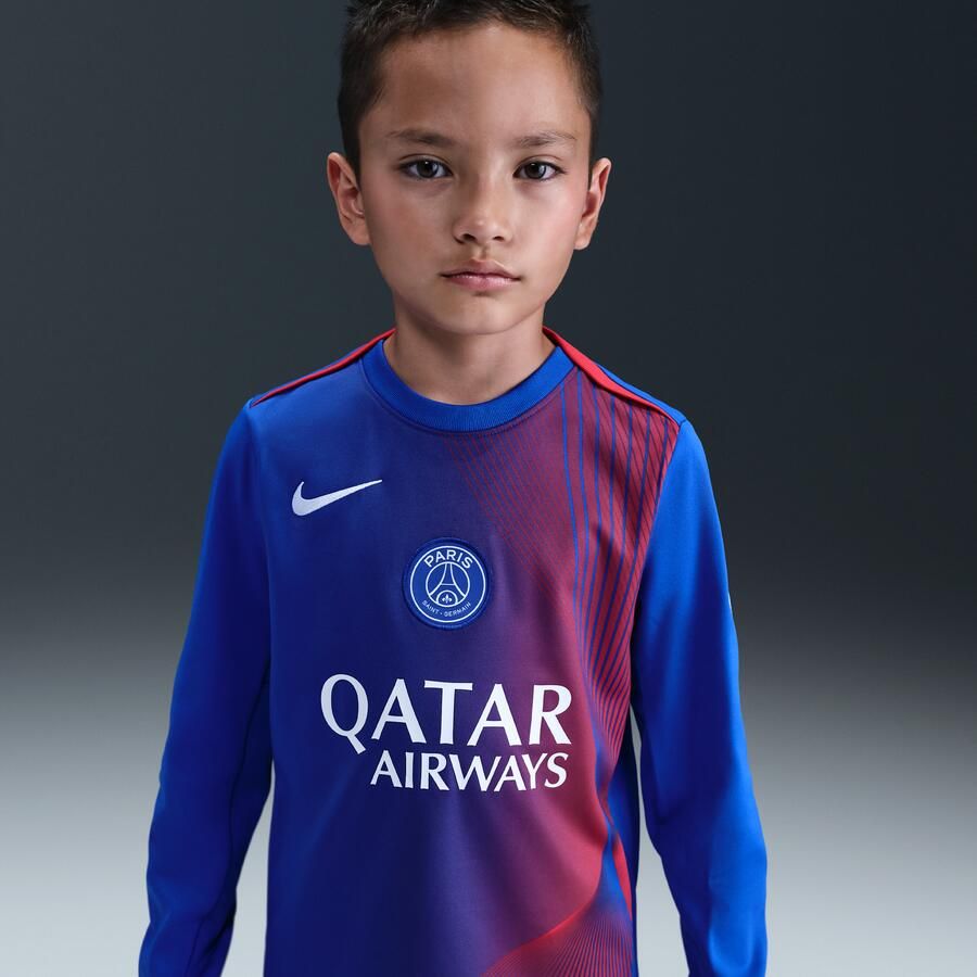 Nike Paris Saint-Germain Academy Pro Derde Total 90 Dri-FIT warming-uptop met lange mouwen voor kids Blauw - Foto 4