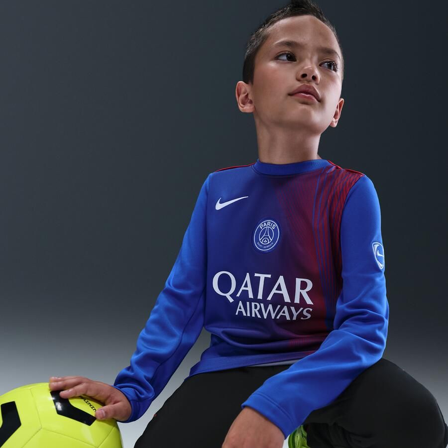 Nike Paris Saint-Germain Academy Pro Derde Total 90 Dri-FIT warming-uptop met lange mouwen voor kids Blauw - Foto 2