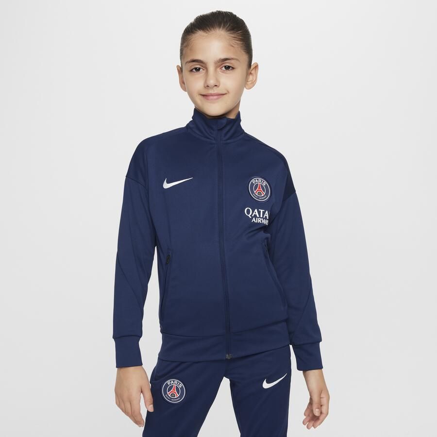 Nike Paris Saint-Germain Academy Pro Dri-FIT knit voetbaltrainingspak voor kids Blauw
