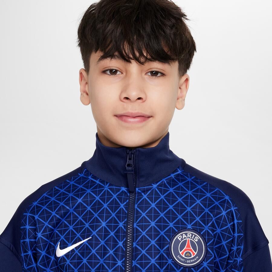 Nike Paris Saint-Germain Academy Pro Thuis Dri-FIT Anthem voetbaljack voor kids Blauw