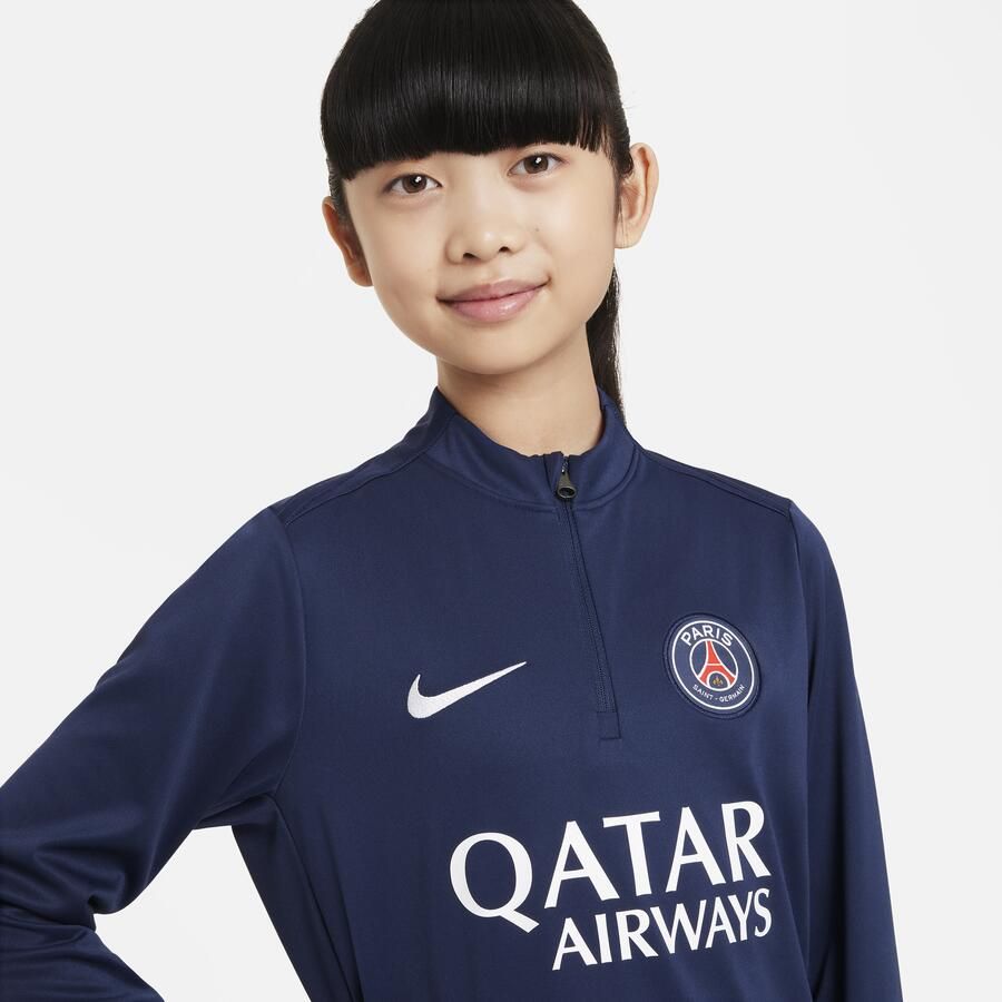 Nike Paris Saint-Germain Academy Pro voetbaltrainingstop met Dri-FIT voor kids Blauw
