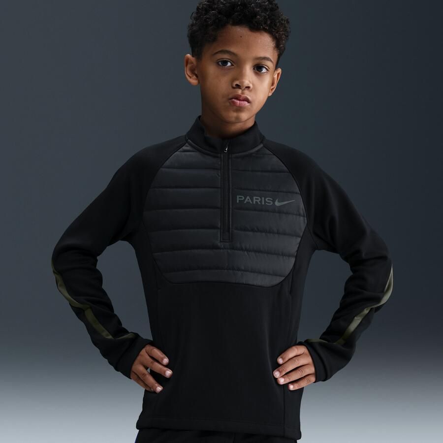 Nike Paris Saint-Germain Academy Winter Warrior Therma-FIT voetbaltrainingstop voor kids Zwart - Foto 4