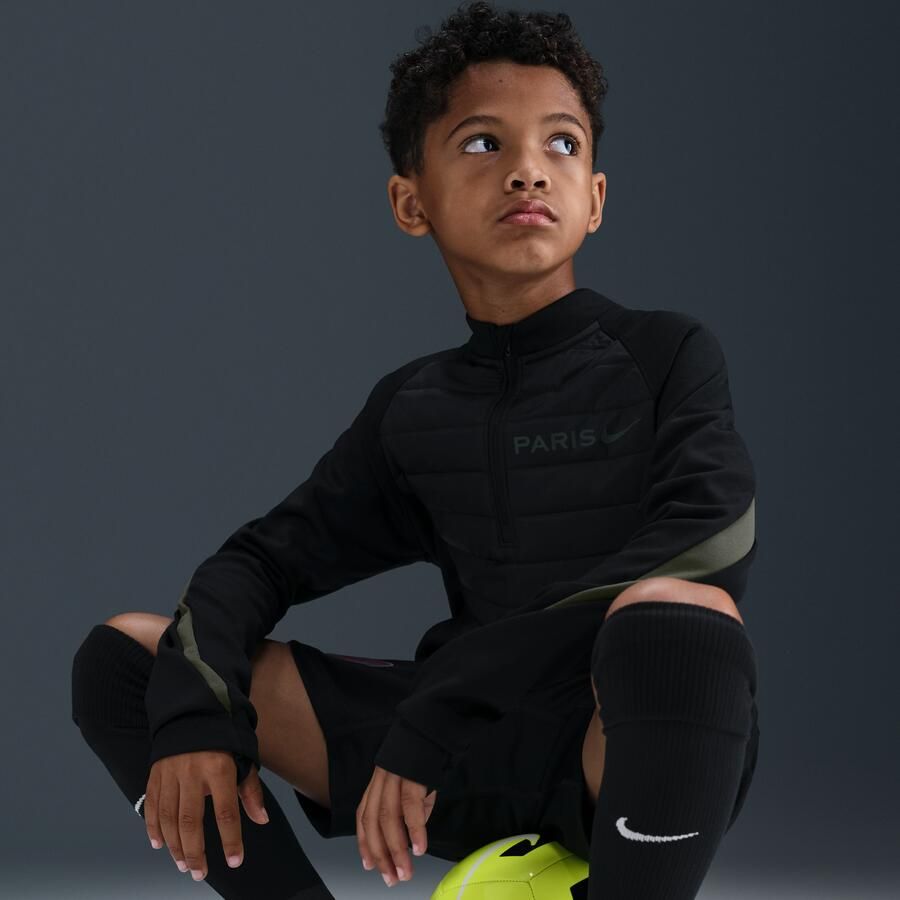 Nike Paris Saint-Germain Academy Winter Warrior Therma-FIT voetbaltrainingstop voor kids Zwart - Foto 2