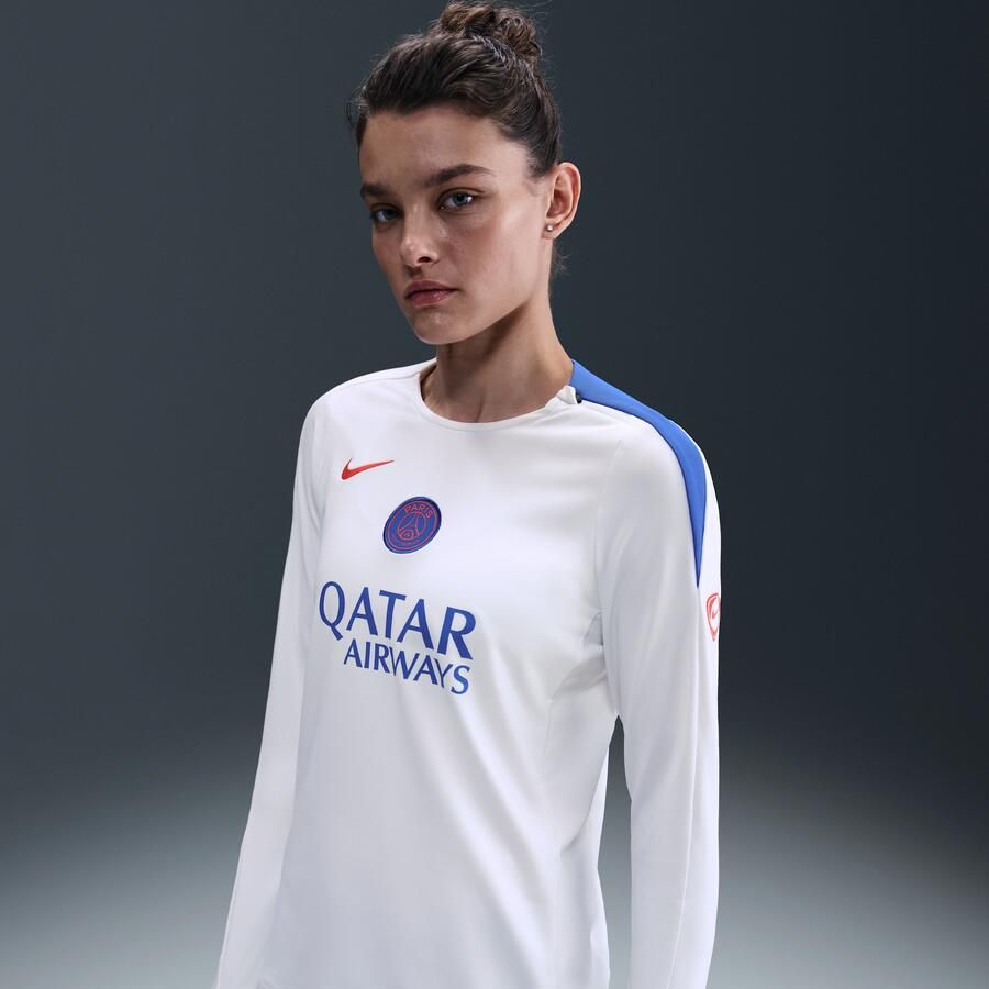Nike Paris Saint-Germain Strike Derde Total 90 knit voetbaltop met ronde hals en Dri-FIT voor dames Wit - Foto 4
