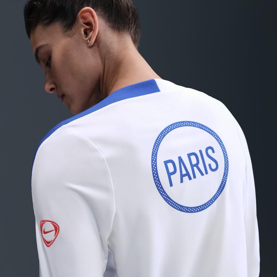 Nike Paris Saint-Germain Strike Derde Total 90 knit voetbaltop met ronde hals en Dri-FIT voor dames Wit