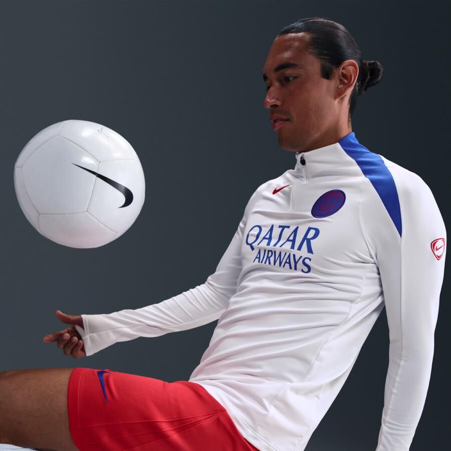 Nike Paris Saint-Germain Strike Derde Total 90 knit voetbaltrainingstop met Dri-FIT voor heren Wit - Foto 2