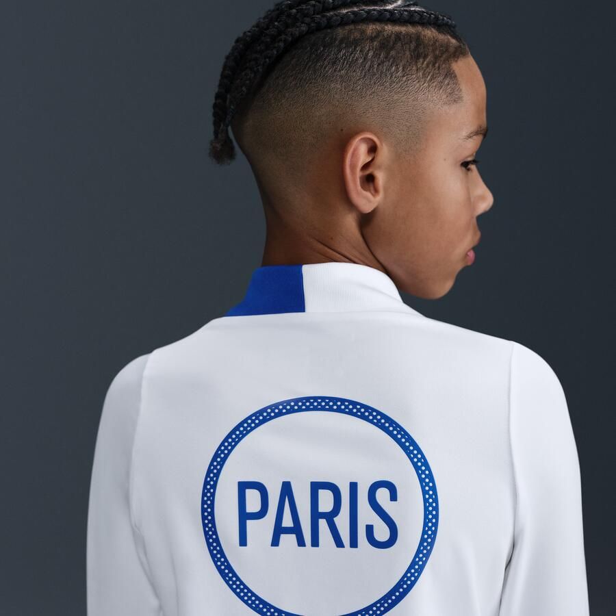 Nike Paris Saint-Germain Strike Derde Total 90 knit voetbaltrainingstop met Dri-FIT voor kids Wit