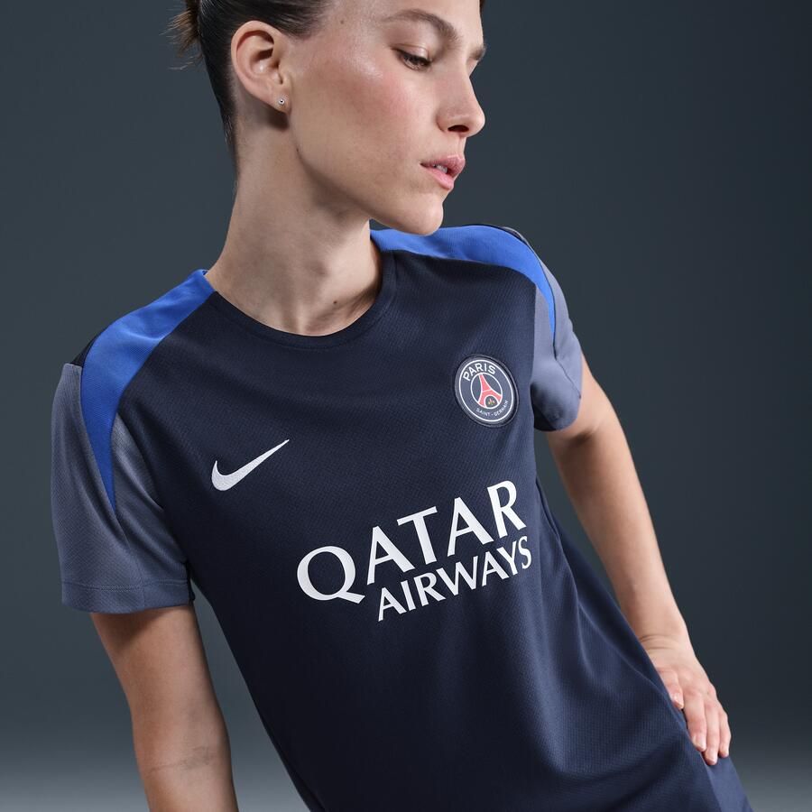 Nike Paris Saint-Germain Strike Dri-FIT voetbaltop met korte mouwen voor dames Blauw - Foto 4