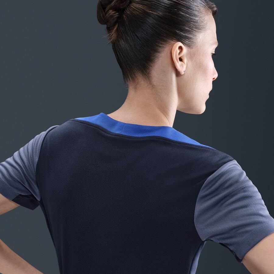 Nike Paris Saint-Germain Strike Dri-FIT voetbaltop met korte mouwen voor dames Blauw