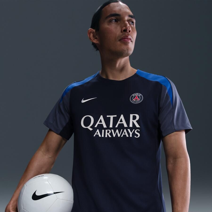 Nike Paris Saint-Germain Strike Dri-FIT voetbaltop met korte mouwen voor heren Blauw - Foto 4