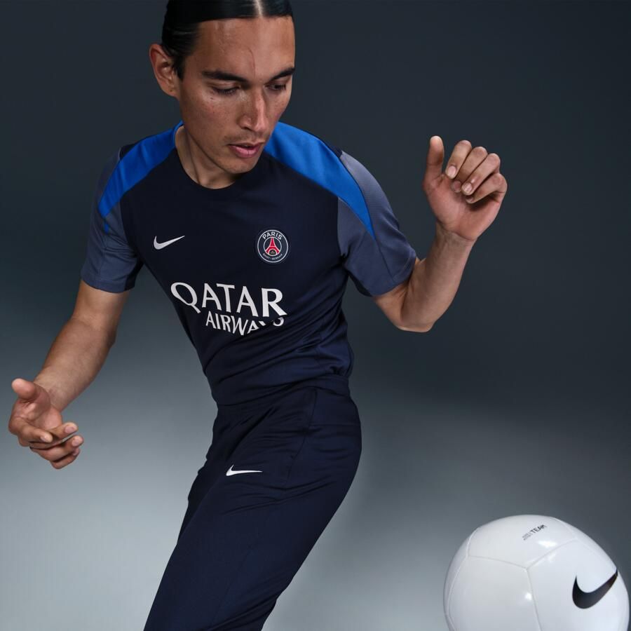 Nike Paris Saint-Germain Strike Dri-FIT voetbaltop met korte mouwen voor heren Blauw - Foto 2