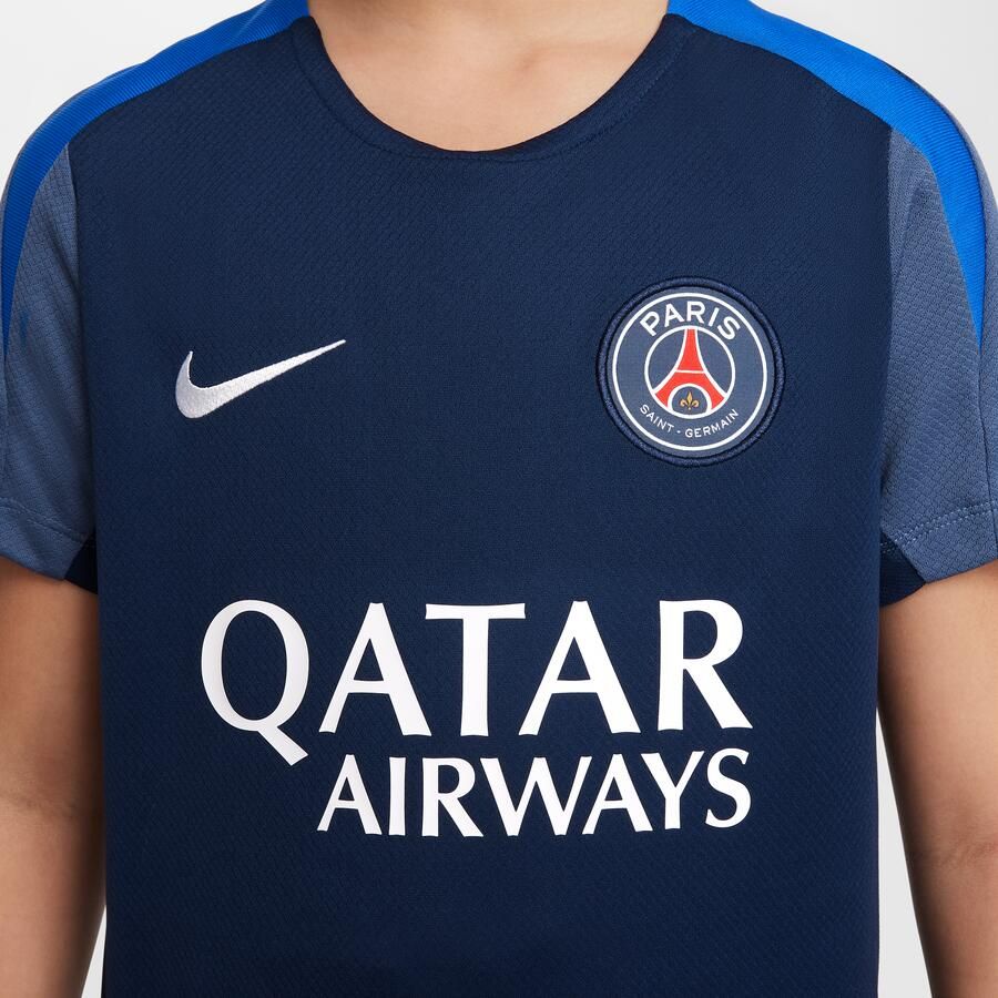 Nike Paris Saint-Germain Strike Dri-FIT voetbaltop met korte mouwen voor kids Blauw - Foto 2