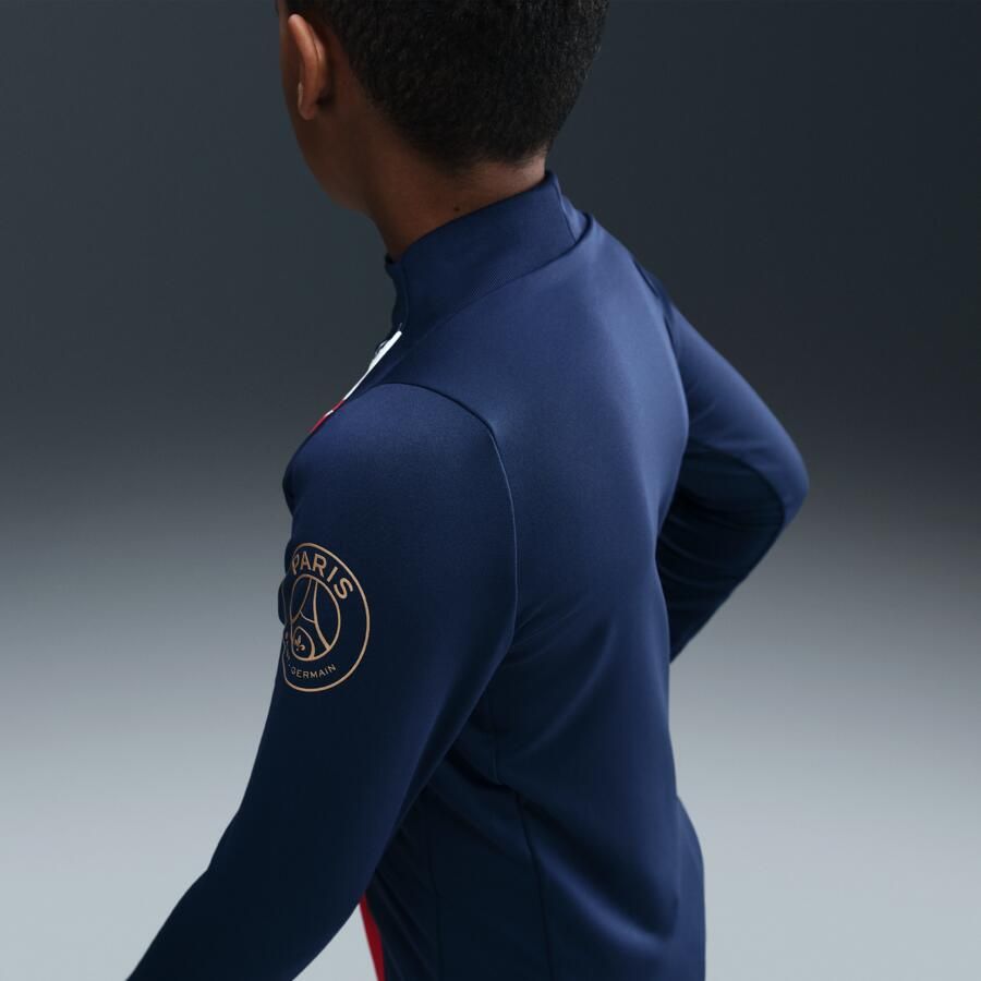 Nike Paris Saint-Germain Strike Dri-FIT voetbaltrainingstop voor kids Blauw