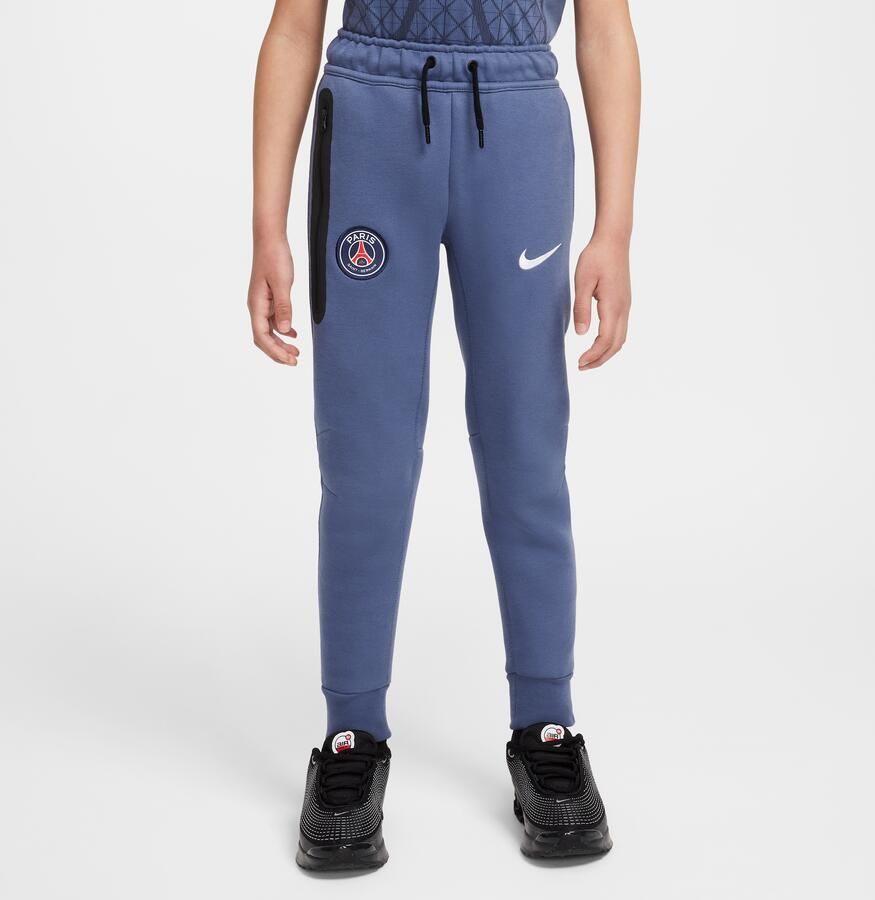 Nike Paris Saint-Germain Tech voetbalbroek van fleece voor jongens Blauw - Foto 4