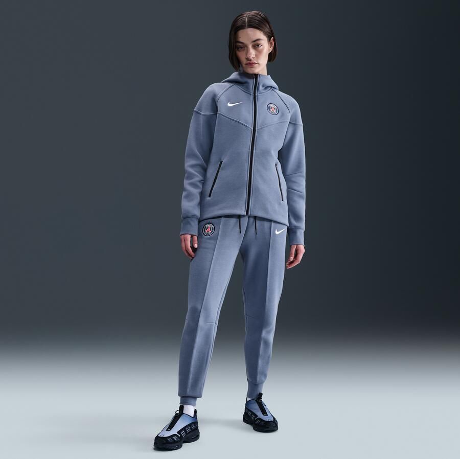 Nike Paris Saint-Germain Tech voetbaljoggingbroek van fleece met halfhoge taille voor dames Blauw - Foto 3
