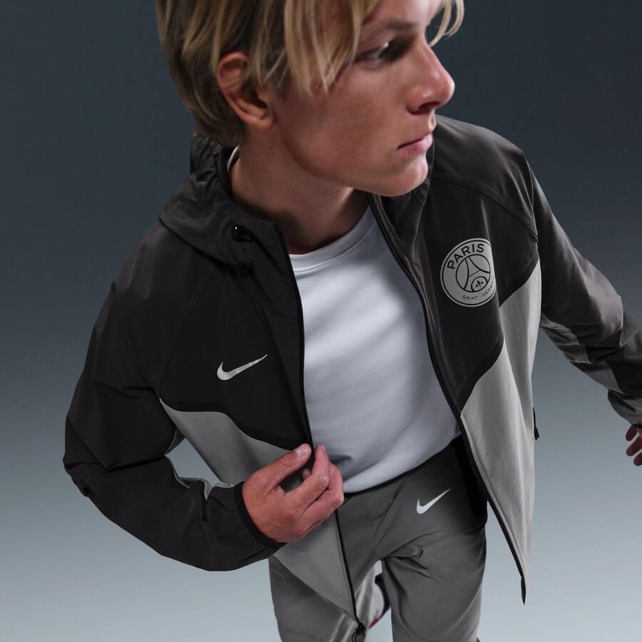Nike Paris Saint-Germain Tech Windrunner geweven voetbaljack met rits over de hele lengte voor heren Grijs - Foto 2