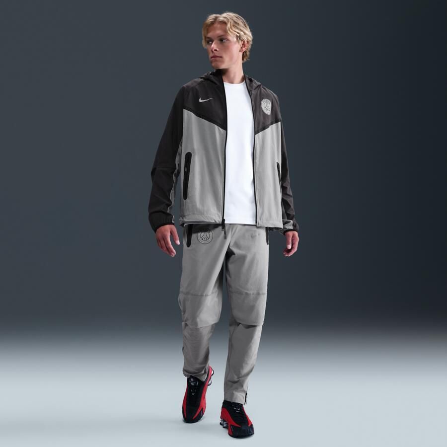 Nike Paris Saint-Germain Tech Windrunner geweven voetbaljack met rits over de hele lengte voor heren Grijs - Foto 3