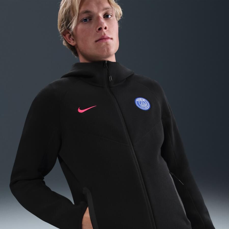 Nike Paris Saint-Germain Tech Windrunner Total 90 voetbalhoodie van fleece voor heren Zwart - Foto 4