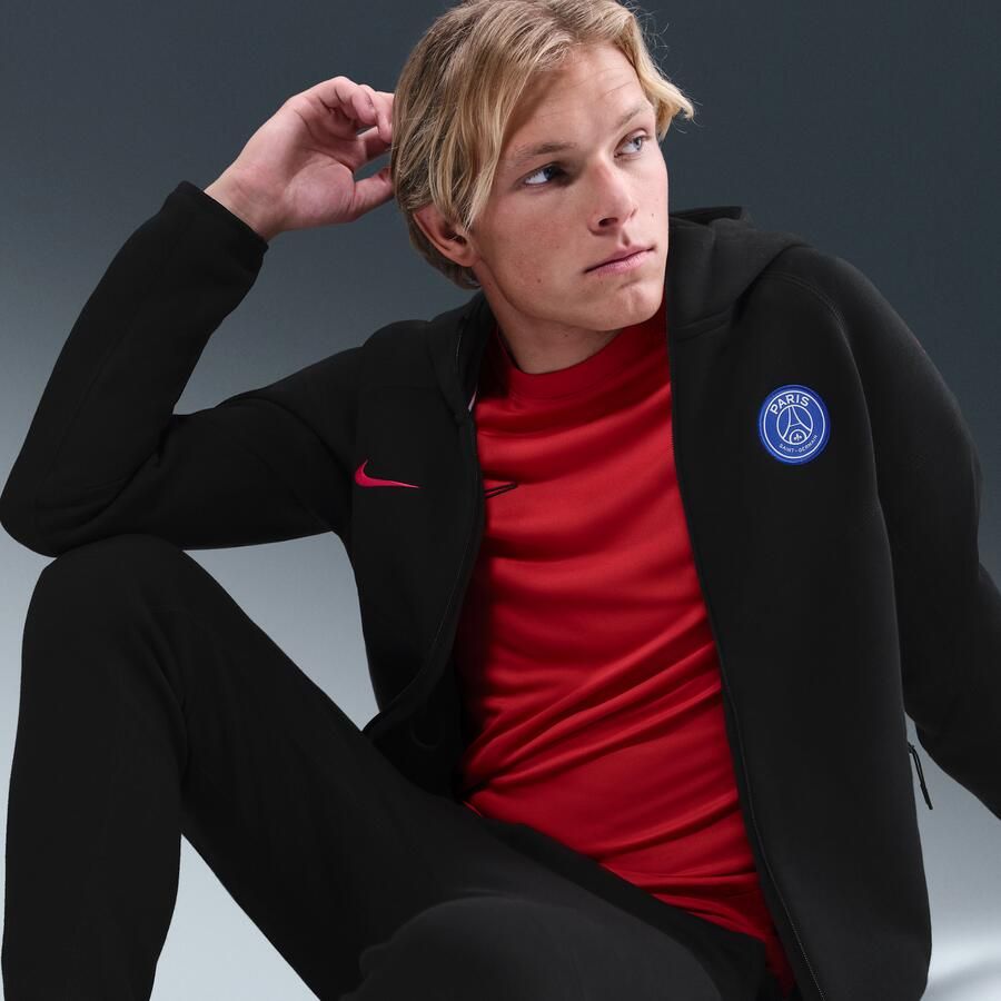 Nike Paris Saint-Germain Tech Windrunner Total 90 voetbalhoodie van fleece voor heren Zwart - Foto 2