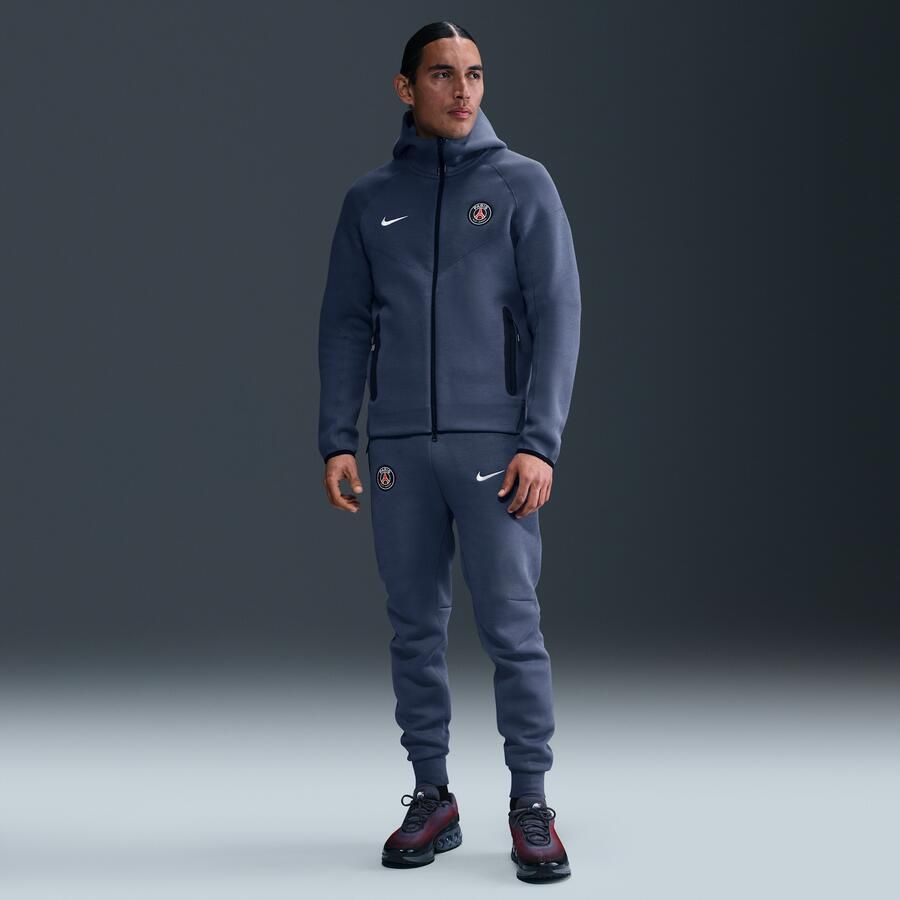 Nike Paris Saint-Germain Tech Windrunner voetbalhoodie met rits over de hele lengte van fleece voor heren Blauw - Foto 3