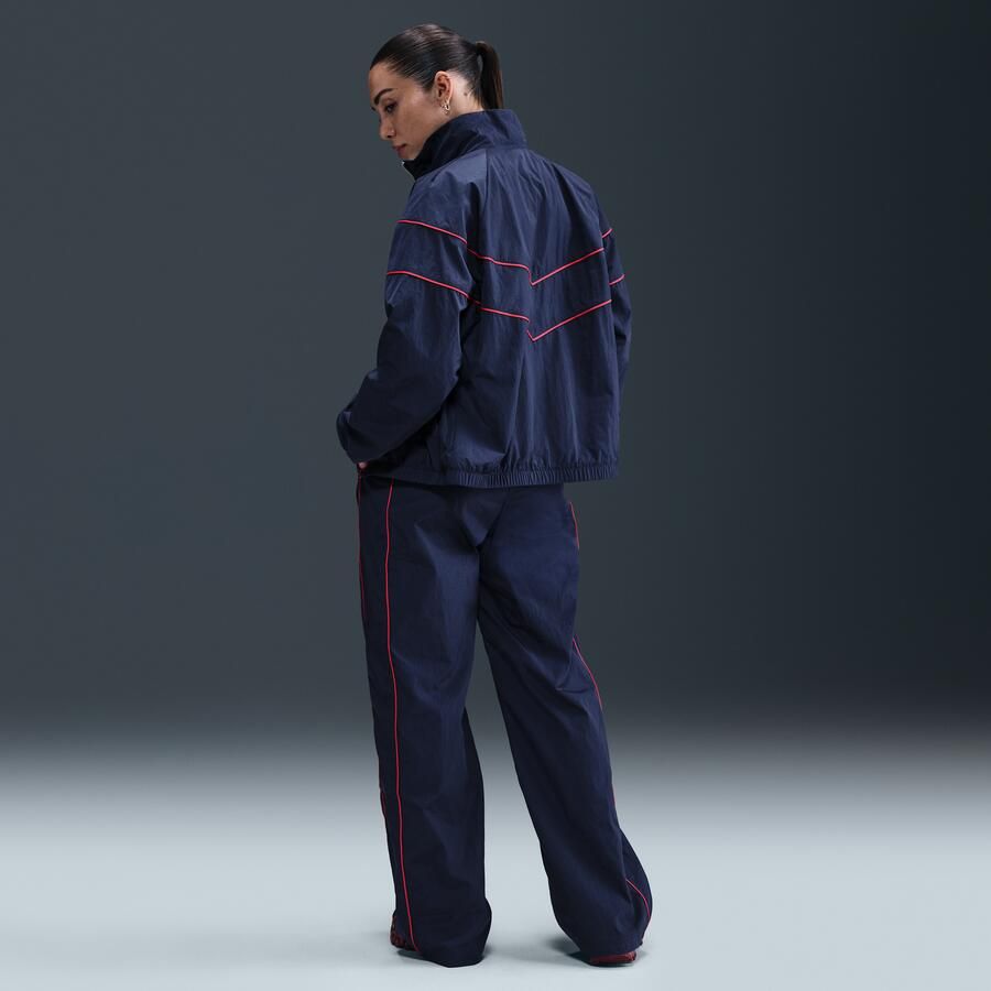 Nike Paris Saint-Germain Windrunner geweven voetbalbroek met hoge taille en open zoom voor dames Blauw - Foto 3